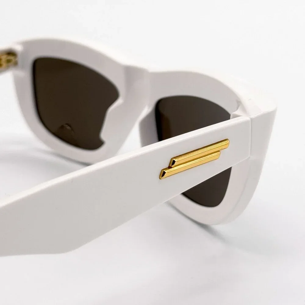 NEW BOTTEGA VENETA SUNGLASSES BV1326S 004 IVORY WOMEN EYEWEAR